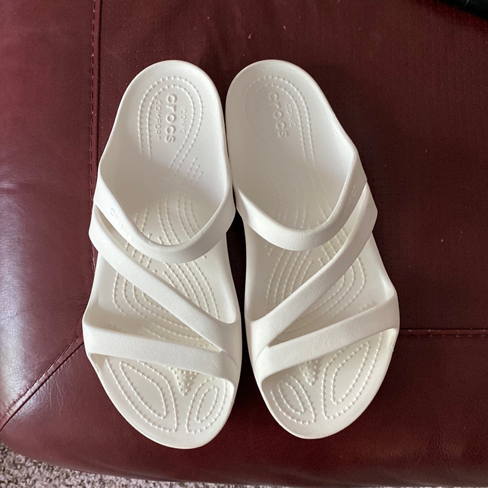 White crocs sandals